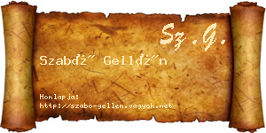 Szabó Gellén névjegykártya