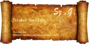 Szabó Gellén névjegykártya